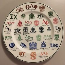 vntg 1935 O.P.C.O. Syracuse China Fraternity Sorority Salesman Sample plate NR picture