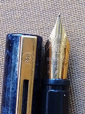 Waterman France fountain pen vtg marble effect  Nib F picture