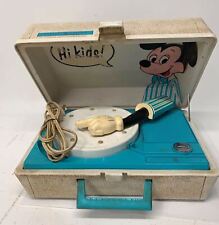 Vintage Mickey Mouse Disney Portable Record Player Turntable For Parts picture
