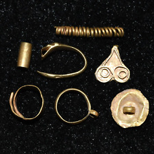 7 Genuine Ancient Roman & Greek Gold Ornament Beads Circa 300 BCE-1st Century AD picture