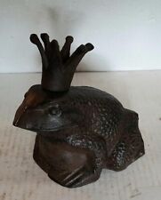 Frog King Cast Iron Heavy  Home Entryway Outdoor Figurine Statue picture