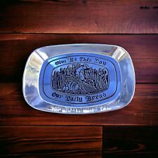 Wilton Armetale  Pewter Platter GIVE US THIS DAY OUR DAILY BREAD picture