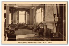 c1940 Interior Main Lobby Spink Arms Motel Indianapolis Indiana Vintage Postcard picture