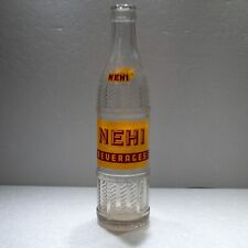 Vtg 50s Nehi Beverages Soda Bottle Clear Glass 10 oz ACL Farmington Duraglas X picture