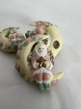 VTG Old World Ceramic Crescent Moon Christmas Tree Ornaments Lot Of 28 Sz 2 Inch picture