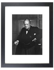 Sir WINSTON CHURCHILL IN 1929 Classic Portrait Matted & Framed Picture Photo picture