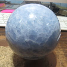 5 LB.Natural BLUE CALCITE sphere Crystal Ball Mineral specimen Healing std picture