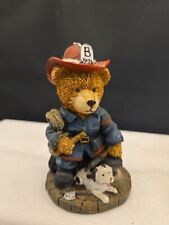 Fireman Teddy Bear Resin Figure  picture