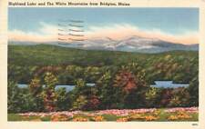 c1930s-40s Highland Lake The White Mountains From Bridgton Maine Vintage  P70 picture