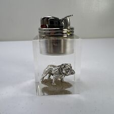 Vintage Clear Lucite Mack Truck Bulldog Tabletop Lighter picture