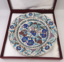 Vintage Floral Iznik Turkish Plate 16