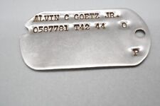 WWII 1942 & 1944 Army Officer Dog Tag T42 44 - SUPER CLEAN MARKED LETTERS & #s picture