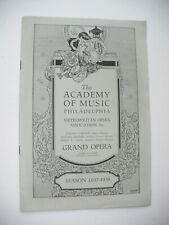 1938 EZIO PINZA PHILADELPHIA METROPOLITAN OPERA HOUSE DON GIOVANNI MUSIC PROGRAM picture