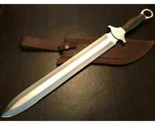 SUPERB CUSTOM HANDMADE 25 inches D2  STEEL SWORD with leather sheath picture