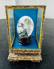 Hand Painted Japanese Egg Shell in Display Case -Original Box picture