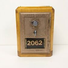 Antique US Post Office Box Door Bank Ambrosia Maple circa 1960 SUNY Purchase NY picture