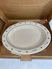 NIB Longaberger 12.5” Oval Platter Woven Traditions Blue picture