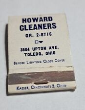 Vtg Howard cleaners Toledo Ohio  matchbook empty  picture