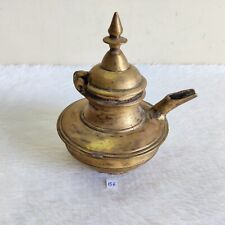 19c Vintage Unique Shape Indian Oil Pot Spout Brass Kitchen Collectible Rare 156 picture