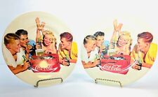 2 Coca Cola Vintage Salad Plates Advertising Retro Glamour Chic Style 1920's picture