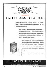 1946 Gamewell Co. 'The Fire Alarm Factor' Fire Alarms Original Print Ad picture