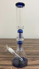 16'' Heavy Thick Glass Bong Water Pipe Dome Percolator Hookah with Bowl picture