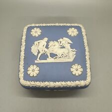 Wedgewood England Blue & White Trinket Box Container picture