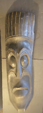 Tiki Mask African Tribal Mask Hand Carved Wood Antique Huge 32