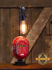 Steampunk Industrial Machine Age Lamp Fire Fireman Alarm call Table Lamp picture
