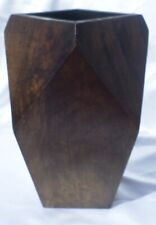 Wood Vase/Planter Geometric Mid Century Design Boho minimalist 12