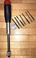 VTG Stanley Yankee No 46 Spiral Push Drill Screwdriver W/ 7 Bits USA FREE S&H picture