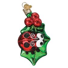 Old World Christmas HOLLY LADYBUG (12708) Glass Ornament w/OWC Box picture