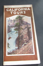Old Vintage 1923  CALIFORNIA TOURS - State Automobile Association MAP / Brochure picture