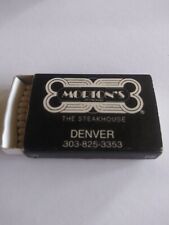 Vintage Wooden Matches From Morton's Of Chicago The Steak House Denver Colorado picture