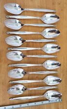 12 1847 ROGERS VINTAGE 1965 GARLAND PATTERN SILVERPLATE PLACE/OVAL SOUP🍲 SPOONS picture