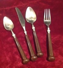 Vintage Oxford Hall Fashion - Wear Brown Stainless 4 piece place setting picture