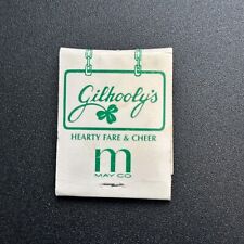 Vintage Matchbook Paper Matches - Gilhooly's May Co Irish Restaurant Westminster picture