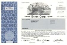 Enron Corporation - Crooked E Vignette - 2002 dated Stock Certificate - Famous F picture