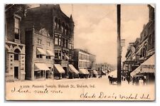 Early 1900s - Masonic Temple Wabash St. - Wabash, Indiana Postcard (Posted 1907) picture