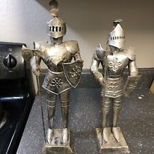 Pair Medieval Knight in Armor Statue Figure 17