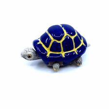 Ceramic Royal Blue Wiggling Turtle picture