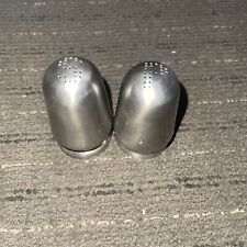 Reed & Barton Simple  Salt and Pepper Shakers Stainless Steel  3.25