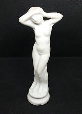 Lady Statue Miniature White Greek Figurine Posing Naked Ceramic Made in Japan picture