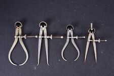 Lot Of 4 Starrett Yankee Pattern Spring Style Calipers Dividers Tools picture