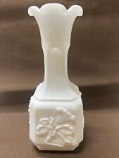 Imperial Milk Glass Vase With Raised Jonquil picture