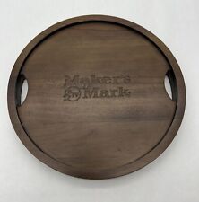 Maker's Mark Whiskey Wood Shot Serving Tray Coaster 8.5” picture