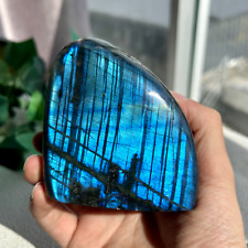 660g Top Quality Stunning Blue Flashy Labradorite Quartz Crystal Freeform picture