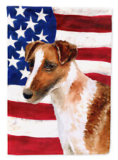 Smooth Fox Terrier Patriotic Flag Canvas House Size BB9647CHF picture