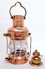 Brass & Copper Anchor Oil Lamp Leeds Burton Nautical Maritime 14