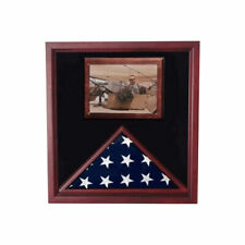 Flag Photo Display Cases, Flag Frame with photo display By Veterans picture